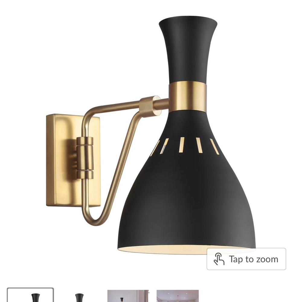 Modern Black and Gold Pendant Light, generation lighting, visual comfort